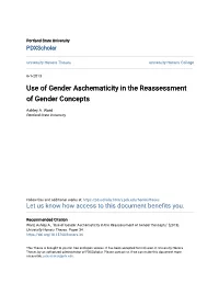 Use of Gender Aschematicity in the Reassessment of Gender Concepts