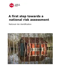 A First Step Towards a National Risk Assessment