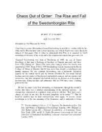 Chaos out of Order: the Rise and Fall of the Swedenborgian Rite