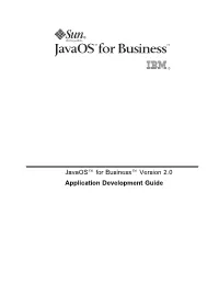 Javaos™ for Business™ Version 2.0 Application Development Guide