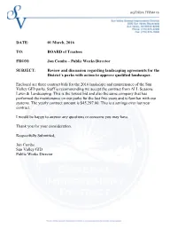 Jon Combs – Public Works Director SUBJECT