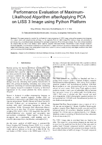Likelihood Algorithm Afterapplying PCA on LISS 3 Image Using Python Platform