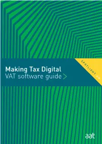 Making Tax Digital VAT Software Guide ON: Making Tax Digital VAT Software Guide