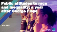 Public Attitudes to Race and Inequality; a Year After George Floyd