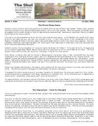 The Divine Chess Game the Hamantash – Food for Thought