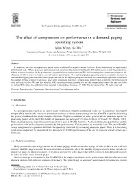 The Effect of Compression on Performance in a Demand Paging