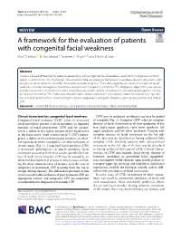 A Framework for the Evaluation of Patients with Congenital Facial Weakness Bryn D