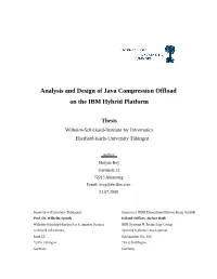 Analysis and Design of Java Compression Offload on the IBM Hybrid Platform