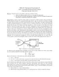 Converging-Diverging Nozzle Analysis Final Report Due Date: 04/01/2019