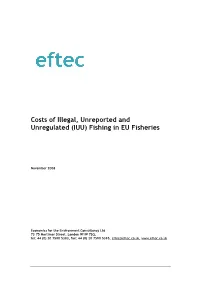 Costs of Illegal, Unreported and Unregulated (IUU) Fishing in EU Fisheries