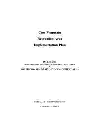 Cow Mountain Recreation Area Implementation Plan