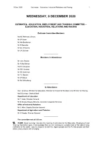Estimates Committee Transcript