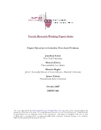Export Dynamics in Colombia: Firm-Level Evidence