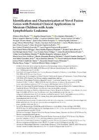 Identification and Characterization of Novel Fusion Genes with Potential