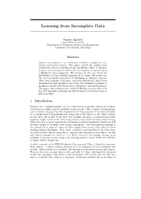 Learning from Incomplete Data