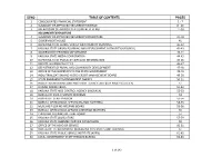 S/No. Table of Contents Pages