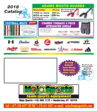 2018 Catalog INDEX