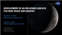 Development of an Inflatable Airlock for Deep Space Exploration