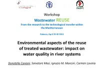 Environmental Aspects of the Reuse of Treated Wastewater: Impact on Water Quality in River Systems