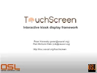 Open Source Bridge Touchscreen Presentation