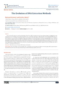 The Evolution of DNA Extraction Methods
