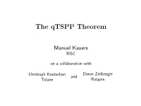 The Qtspp Theorem