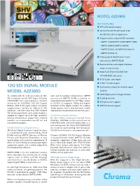 12G-Sdi Signal Module Model A223800