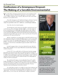 Confessions of a Greenpeace Dropout: the Making of a Sensible Environmentalist