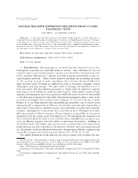 Double Negative Dispersion Relations from Coated Plasmonic Rods∗