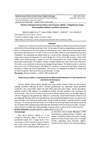 Genetic Characterization of Bay Laurel (Laurus Nobilis L.) Populations Using Microsatellite Markers and Flow Cytometry Abstract