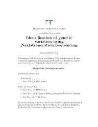 Identification of Genetic Variation Using Next-Generation Sequencing