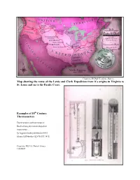 Map Showing the Route of the Lewis and Clark Expedition from It's