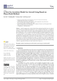 A New Ice Accretion Model for Aircraft Icing Based on Phase-Field Method