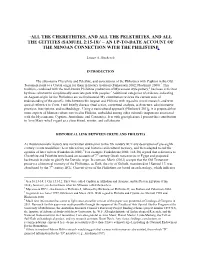 An Up-To-Date Account of the Minoan Connection with the Philistine