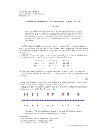 Goldbach's Conjecture