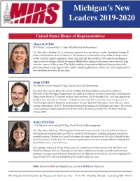 Michigan's New Leaders 2019-2020