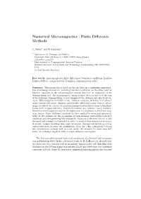 Numerical Micromagnetics : Finite Diﬀerence Methods