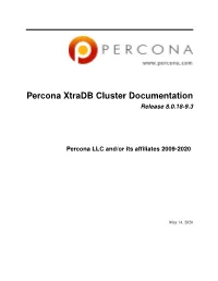 Percona Xtradb Cluster Documentation Release 8.0.18-9.3