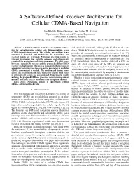 A Software-Defined Receiver Architecture for Cellular CDMA