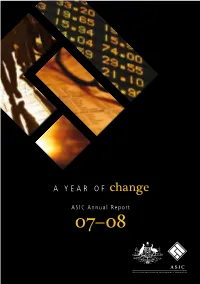 ASIC 2007–2007 Annual Report