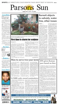 Barnett Objects to Subsidy, Water Line, Other Issues