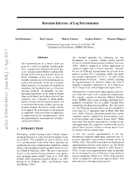 Bayesian Inference of Log Determinants