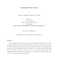 Common Lisp Object System