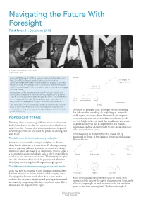 Navigating the Future with Foresight Think Piece 31: December 2018