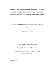 Sustainable Development Through Tourism: Conflicts Between Theory and Practice