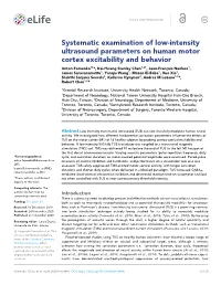 Systematic Examination of Low-Intensity Ultrasound Parameters
