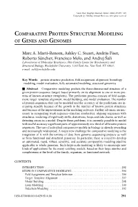 Comparative Protein Structure Modeling of Genes and Genomes