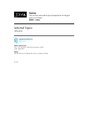 Selected Topics 1993-2014