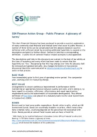 SSN Finance Action Group - Public Finance: a Glossary of Terms1