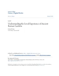 Understanding the Lived Experience of Ancient Roman Gardens Devlin F